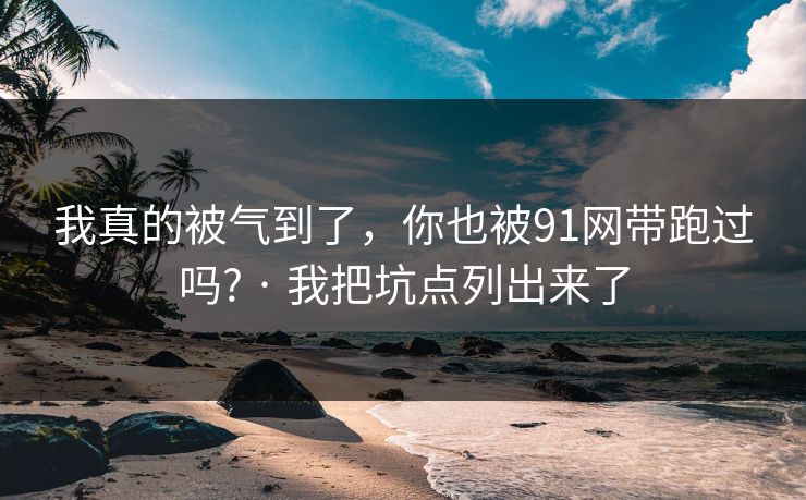 我真的被气到了,你也被91网带跑过吗? · 我把坑点列出来了